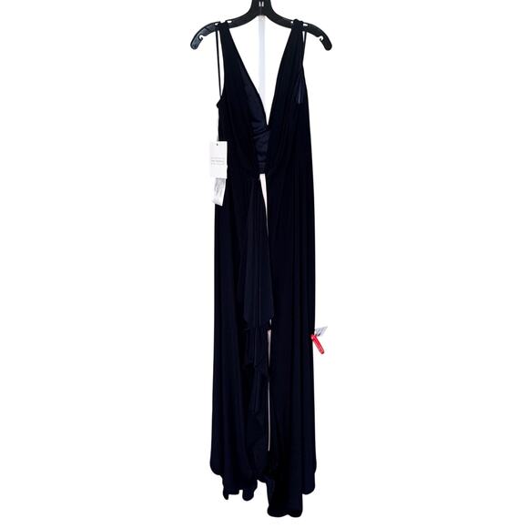Mac Duggal NWT Sleeveless V-Neck Jersey Gown in Midnight Size 10 - Picture 4 of 8